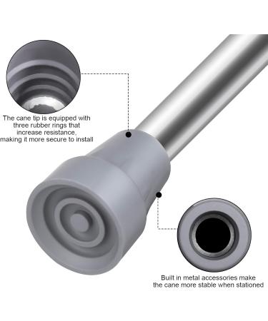 4 Pack Grey Heavy Duty Crutch Tips - Non-Slip All Terrain Caps for Canes, Walkers & Rollators - Universal Fit Replacement Rubber Accessories - Buy Online on GoSupps.com