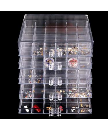 CUTICATE Transparent Plastic Storage Organizer - 120 Slots for Beads, Rings, Jewelry, Art & Crafts - Buy Online on GoSupps.com