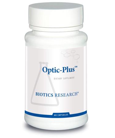 Biotics Research Optic Plus Eye Vitamin & Mineral Support Supplement with Lutein and Zeaxanthin Healthy Retinal Tissue and Vision 60 Capsules