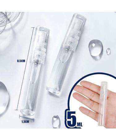 FANDAMEI Mini Spray Bottle Set - 10 Pack 5ml Clear Plastic Fine Mist Refillable Perfume Atomizers for Travel - Small Empty Sample Containers - Buy Online on GoSupps.com