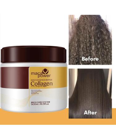 Karseell Collagen Hair Treatment 16.90 oz 500 ml Conditioning Argan Oil Hair Mask Deep Repair Conditioning Argan Oil Collagen Hair Mask Essence for Dry Damaged Hair Leave in Conditioner (2) - Buy Online on GoSupps.com
