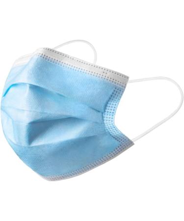 HYGENIX 3-Ply Disposable Face Masks - PFE 99% Filter Quality - Tested by US Lab - Pack of 50 Pcs (Light Blue) - Buy Online on GoSupps.com
