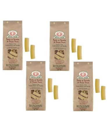 Rustichella d'Abruzzo Rustichella d'Abruzzo | Rigatoni Durum wheat semolina classic size | Craft pasta - 4 x 500 Gr | Slow dried dough low temperature