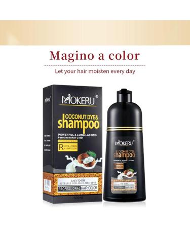  Zankie MOKERU Professional Hair Colouring Shampoo with Argan and Coconut Oil 500 ml: Hair Coloring Shampoo with Immediate and Long Lasting Effect Magic Shampoo Coloring Hair in Minutes - Long Lasting - Buy Online on GoSupps.com