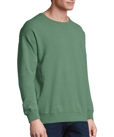 Hanes Men's Comfortwash Garment Dyed Sweatshirt - Large Cypress Green - Buy Online on GoSupps.com