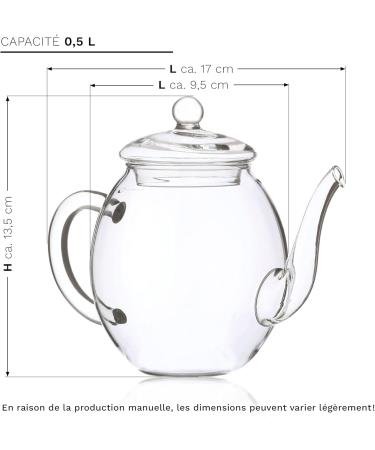 Creano Tea Flower Mix - BloomingTea Gift Set with Glass Jar (500ml) + 6 Tea Flowers in Magnetic Box in 6 Varieties | White Te - Buy Online on GoSupps.com