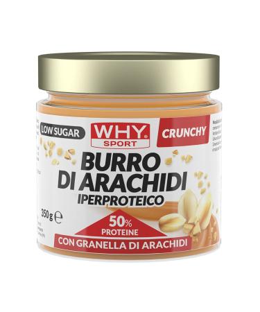 WHY SPORT WHY SPORT HYPERPROETIC PEANUT BUTTER - Gluten Free Peanut Butter - Crunchy Cream - 350 g