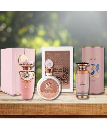 Lattafa 3-Piece Set for Women (3.4 Haya Oz Eau De Parfum Spray + 3.4 Fakhar Oz Eau De Parfum Spray + 3.4 Mayar Oz Eau De Parfum Spray) - Buy Online on GoSupps.com