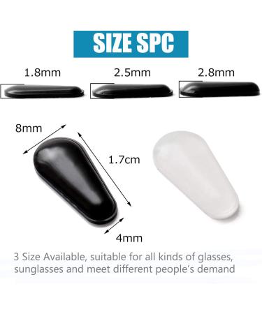 10 Pairs Silicone Nose Pads for Glasses - Slide-Resistant Self-Adhesive Transparent 1.8mm - Buy Online on GoSupps.com