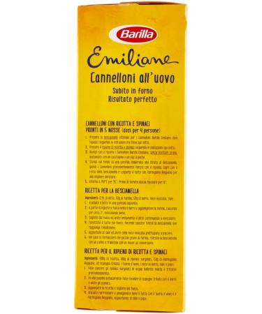  Italian Gourmet E.R. Barilla Pasta all' Uovo Le Emiliane Cannelloni Lot de 3 p tes aux ufs 250 g + polpa italien Gourmet 400 g - Buy Online on GoSupps.com