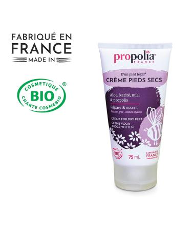 Propolia Secs Organic Foot Cream 75ml - Nourishing All-Natural Relief for Dry Feet | International Shipping Available - Buy Online on GoSupps.com