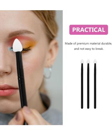 Baluue 3pcs Makeup Brush Eyeshadow Brush Eyeshadow Sponge Brush Makeup Applicator Plastic Handle Black - Buy Online on GoSupps.com