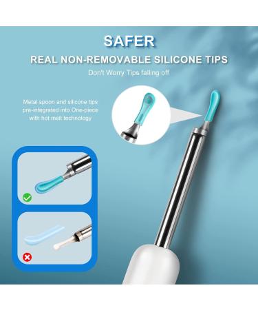 Visual Ear Stick Endoscope - Painless Ear Wax Removal Tool with Camera - Rechargeable Ear Otoscope Cleaner for Family - Electric Ear Scoop (White) - Buy Online on GoSupps.com
