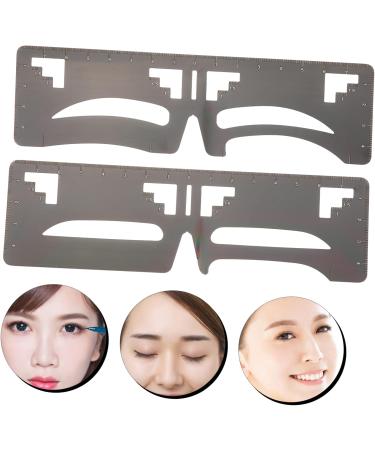 Hemoton 2pcs Eyebrow Ruler Brow Shaping Template Brow Shaping Ruler Brow Shaping Stencil Brow Template Brow Guide Ruler Eyebrow Stencil Eyebrow Makeup Tools Brow Makeup Supplies 20x4.8cm As Shown - Buy Online on GoSupps.com