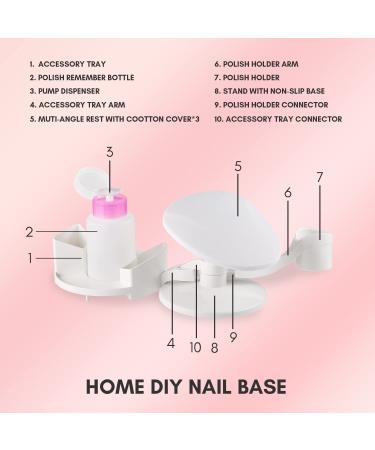 Makartt Nail Stand Hand Rest for Manicure & Pedicure - Multi-Angle Design with Polish Trays - Salon Quality Nail Supplies - Buy Online on GoSupps.com