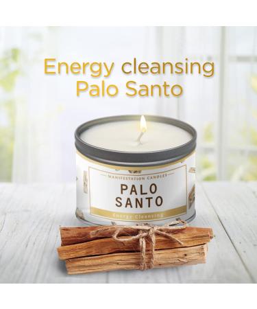 Palo Santo Purification & Chakra Healing Manifestation Candle - Natural Soy Wax - Buy Online on GoSupps.com