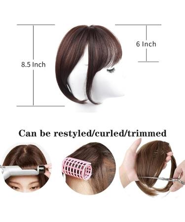 Bcenoilua Clip in Fringe Clip in Bangs for Women Hair Extensions Thinning Hair Real Hair Clip on Bangs French Bangs Light Bangs Fashion Wispy Bangs Hair Pieces Daily Wear Dark Brown - Buy Online on GoSupps.com