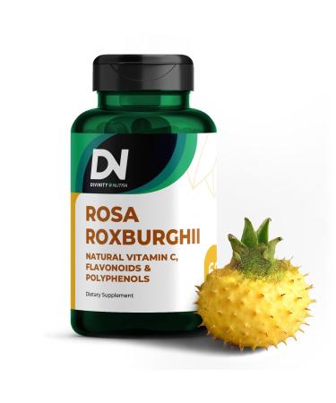 Organic Rosa Roxburghii | Natural Vitamin C Superfood |Chestnut Rose Fruit 1300mg | 60 Capsules