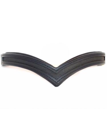 15" / 16" / 17" Empty Channel Browband V Shape Black 16"