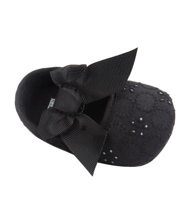 LACOFIA Baby Girls Christening Shoes Infant Crib Shoes Anti-Slip Soft Sole Prewalkers 12-18 Months A Black - Buy Online on GoSupps.com