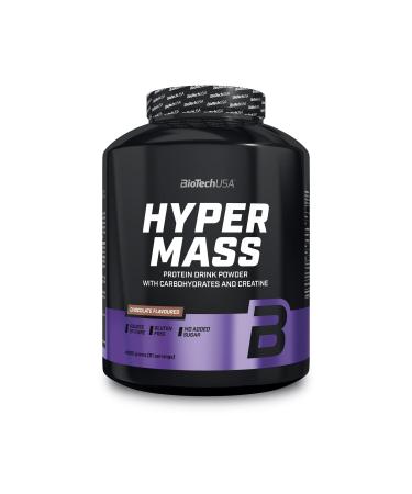 Biotechusa Hyper Mass - Mass Gainer with carbohydrates & protein mixture |Micronized creatine |Gluten -free 4 kg chocolate chocolate 4 kg (1 Pack)