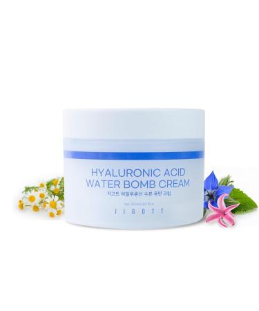 Jigott Hyaluronic Acid Water Bomb Cream Net 150ml/5.1 fl.oz - Refreshing and Moisturizing Without Any Stickiness (Hyaluronic Acid)