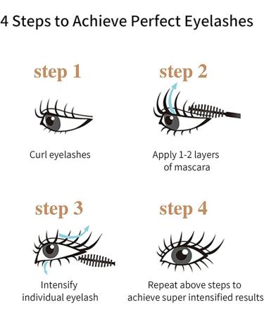 2 In 1 Mascara Waterproof Smudge ProofBlack Mascara for Natural Lengthening and Thickening Effect Lasting Glamour Volume Mascara - Buy Online on GoSupps.com