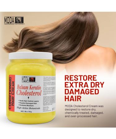 Buy MODA Cholesterol Deep Conditioning Hair Cream - Keratin Panthenol Collagen Jojoba Oil & Vitamin E - 64 Oz | International Shipping Available - Buy Online on GoSupps.com