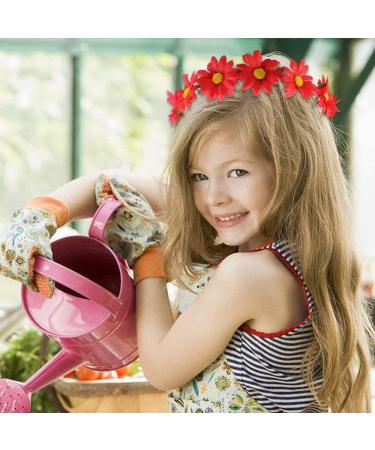 Drokit Red Daisy Flower Headband - Boho Floral Wreath for Women and Girls - Buy Online on GoSupps.com