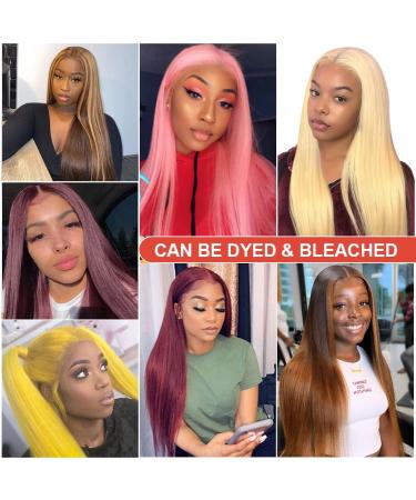 24 Inch Brazilian Virgin Straight Lace Front Wig | 180 Density HD Transparent Lace Frontal | Natural Color Human Hair Wig with Baby Hairline - Women's Glueless Wig - Buy Online on GoSupps.com