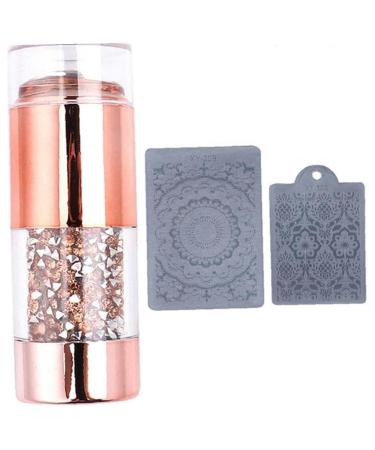 Onsinic Nail Art Stamper Scraper Double Head Polish Printing Template Silicone Stamp For Nail DIY Tools