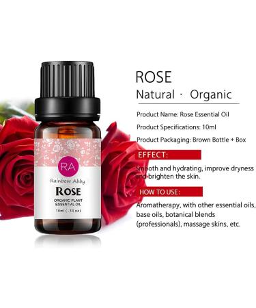 100% Pure Rose Essential Oil for Aromatherapy, Diffuser, Perfumes, Massage & Skin Care - 10ml - Buy Online on GoSupps.com