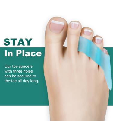 Decproch Toe Separator Silicone - 10 Pieces for Overlapping Toes Correct Toes & Comfort - Clear Blue | Ladies & Gentlemen - Buy Online on GoSupps.com