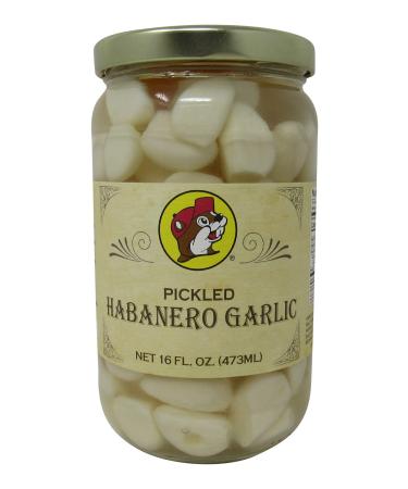 Buc-ee's Pickled Habanero Garlic in a Resealable Jar, Gluten Free, No High Fructose Corn Syrup, 16 Fl Ounces