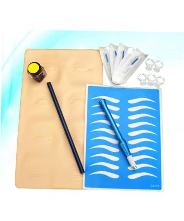 Housoutil Embroidery Kit Coffee Pigment Blue Eyebrow Kit Microblading Ink Embroidery Pencil & D Eye and Manual Dark Suit - Buy Online on GoSupps.com