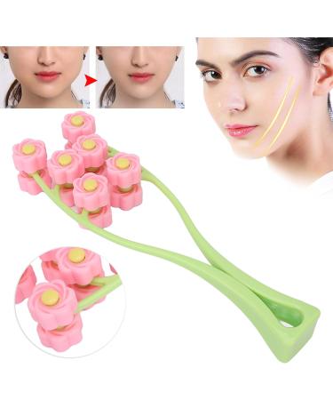 AMONIDA Face Roller & Massager Tool | V-Shaped Face Firming | Comfortable Handle | Pink Beauty Tool for Tightening & Contouring - Buy Online on GoSupps.com