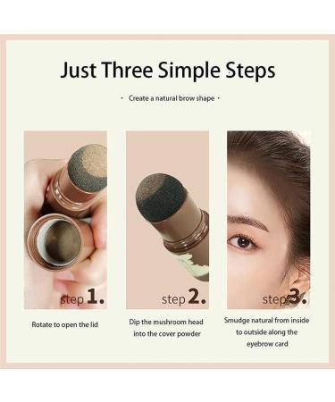 miduoidn Eyebrow Stamp Stencil Kit Waterproof Brow Powder Definer Makeup Tools Hair Root Cover Up Styling Conceal Stick Stencils Black Brown - Buy Online on GoSupps.com