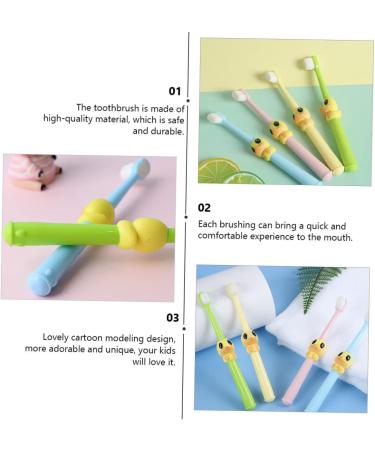 Minkissy 4-Piece Cartoon Children's Toothbrush Set - Soft Bristle Toothbrushes for Kids - Fun and Beautiful Designs for Kids' Oral Care - Buy Online on GoSupps.com