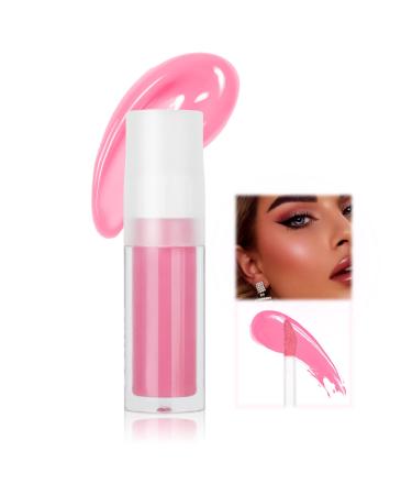 Soft Cream Liquid blush  Korean Blush Makeup for Cheeks  Dewy Finish Natural Looking  Silk Smooth Creamy Blush Long-lasting  Blendable  Lightweight  Pink Blush Highly Pigmented (03-Pink Temptation)