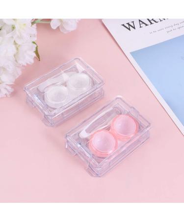 Milisten Travel Contact Lens Kit Case - 2 Pack with Tweezers & Solution Bottle for Women & Girls - White & Pink - Perfect for International Shipping - Buy Online on GoSupps.com
