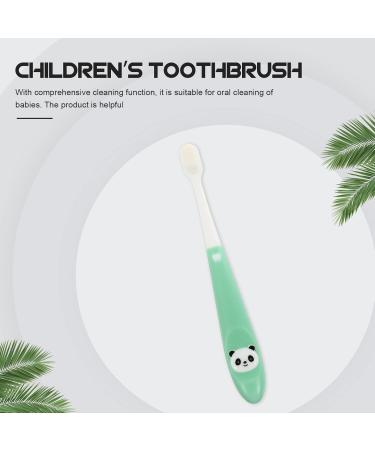 Lurrose Panda Toothbrush for Kids Cartoon Whole Mouth Training Brush Cute & Deep Clean Baby Tooth Cleaner (1 Pack Green) - Buy Online on GoSupps.com