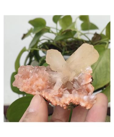 Natural Crystal Rough Rare Natural Raw India Zeolite Cluster Irregular Rough Stone Crystal Rock Ornaments Specimen Reiki Decor PEIQIYIN (Size : 45-50g)