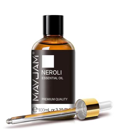MAYJAM Neroli Essential Oil - Huge 3.38 Fl.oz - Premium Grade Essential Oils for Home Diffusers Skin Care - Neroli Oil for Soap Making Scent