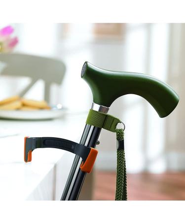 HealthSmart Vivi Bridgit Cane Rest Cane Holder, Helps Cane Stay in Place, Small and Compact, 5/8 to 1 Inch, Orange