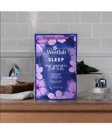 Westlab Sleep Epsom & Dead Sea Bath Salts 1kg - 100% Natural Pure Mineral Salts with Jasmine & Lavender - Resealable Pouch - Buy Online on GoSupps.com