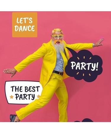 Yellow Mustache - Funny Self Adhesive Costume Accessories for Holiday Party Supplies | Flexible Foam with Backing Creative Character Cosplay Stage Makeup Festival Garden Autumn Bonfire Eve - Buy Online on GoSupps.com