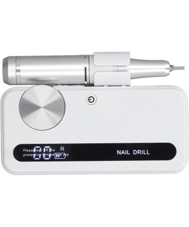 Electric Nail Grinder Portable Professional Nail Polisher for Nail Grinding Polishing Suitable for Individuals and Nail Salons Plastic Aluminum Alloy Approx. 23x136mm (White) - Buy Online on GoSupps.com