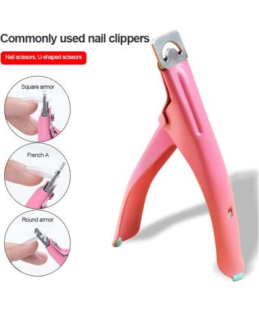 PSGS Pink U-Shaped False Tip Fine-Tuning Manicure Knife Tool Stainless Steel Acrylic Uv Gel False (Color : As Shown) - Buy Online on GoSupps.com