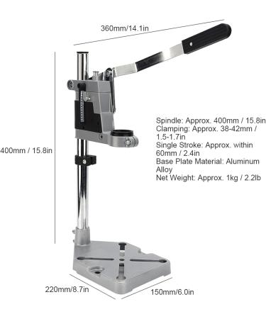 Electric Drill Stand Grinder Bracket Clamp - Multifunctional Woodworking Tool with Adjustable Hexagonal Screw Durable Aluminum Alloy for Grinding Drilling - Buy Online on GoSupps.com