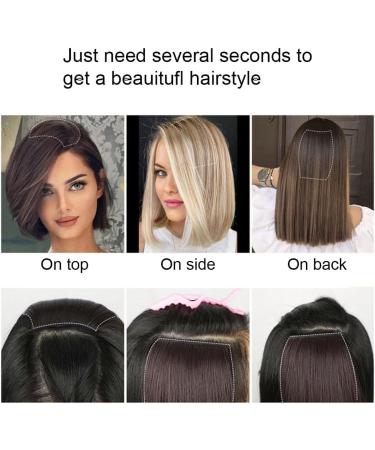 1PC Short Clip In Hair Extensions Clip in Hair Piece 2 Clips Clip in Remy Human Hair Extensions Straight Invisible Hairpin for Thinning Hair Adding Hair Volume(6inch- Dark Brown) - Buy Online on GoSupps.com